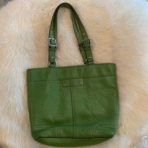 Beautiful green coach bag